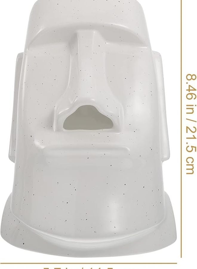 تمثال مواي صندوق مناديل حجرية منظِّم للمكتب المنزلي ومكتب السيارة - Image 2